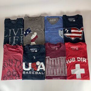 Lot of 8 Baseballism Multicolor Short Sleeve Crewneck Shirts Mens Large